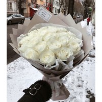 Букет белых роз «Хоуи»