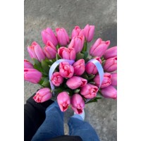 Букет 25 розовых тюльпанов